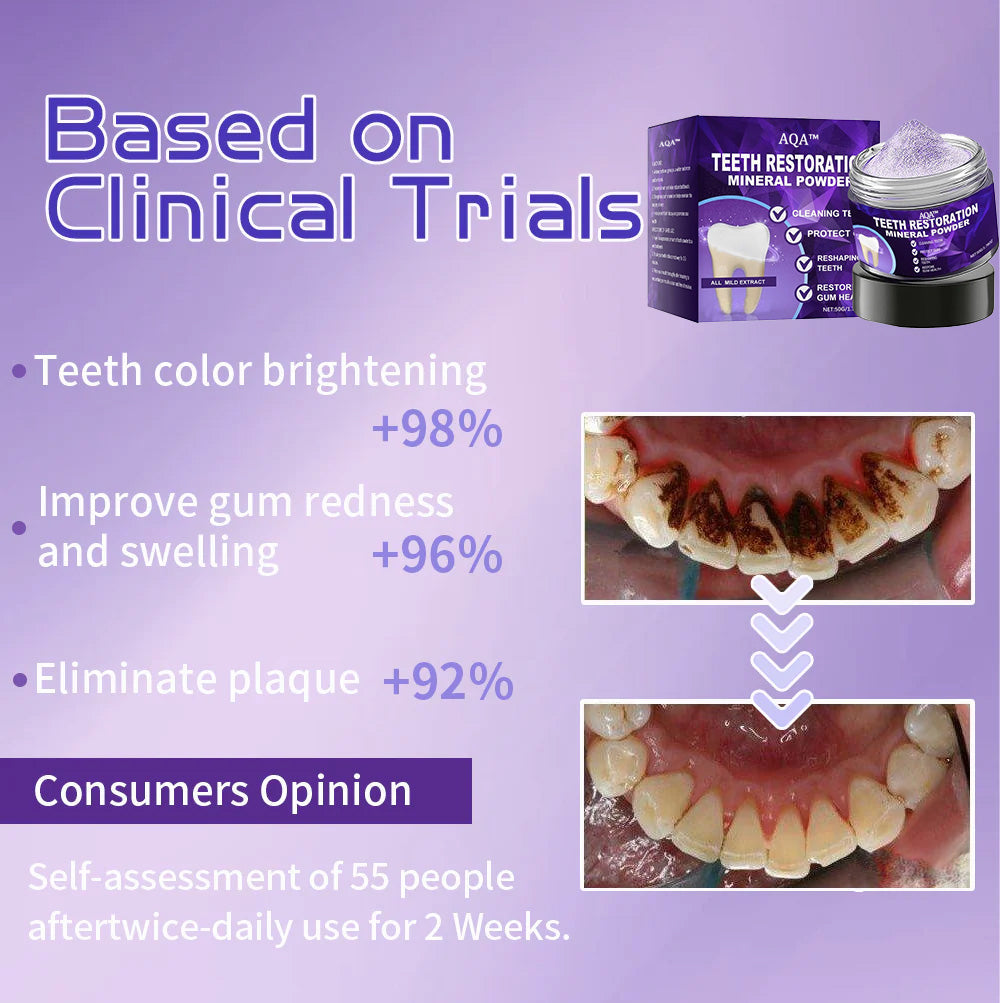 AQA™ Teeth Restoration Mineral Powder🦷(ADA recommended) (🎁Flash Sale - Don’t Miss Out)